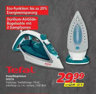 Marktkauf Tefal Dampfbügeleisen Fv5718 Angebot