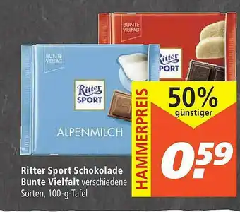 Marktkauf Ritter Sport Schokolade Bunte Vielfalt Angebot