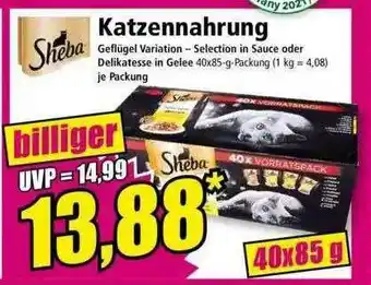 Norma Sheba Katzennahrung Angebot