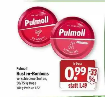 Wasgau Pulmoll Husten-bonbons Angebot