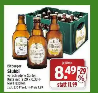 Wasgau Bitburger Stubbi Angebot