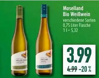 diska Moselland Bio Weißwein Angebot