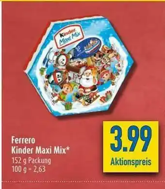 diska Ferrero Kinder Maxi Mix Angebot