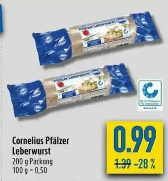 diska Cornelius Pfälzer Leberwurst Angebot