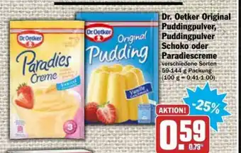 dodenhof Dr. Oetker Original Puddingpulver, Puddingpulver Schoko Oder Paradiescreme Angebot