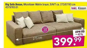 Möbel Boss Big Sofa Basso Angebot