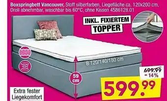 Möbel Boss Boxspringbett Vancouver Angebot