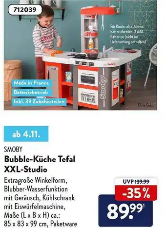 Aldi Nord Smoby Bubble-küche Tefal XXL-studio Angebot