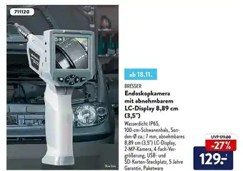 Aldi Nord Bresser Endoskopkamera Mit Abnehmbarem Lc-display 3.5 Angebot