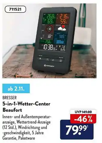 Aldi Nord Bresser 5in1-wetter-center Beaufort Angebot