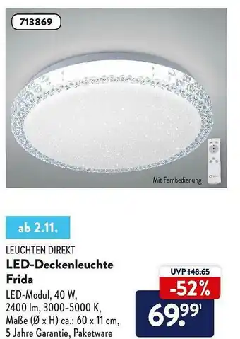 Aldi Nord Leuchten Direkt Led-deckenleuchte Frida Angebot