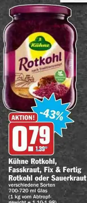 Hit Kühne Rotkohl, Fasskraut, Fix & Fertig Rotkohl Oder Sauerkraut Angebot