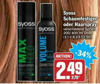 Hit Syoss Schaumfestiger Oder Haarspray Angebot