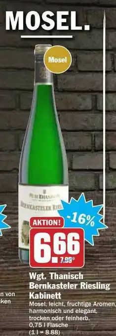 Hit Wgt. Thamisch Bernkasteler Riesling Kabinett Angebot