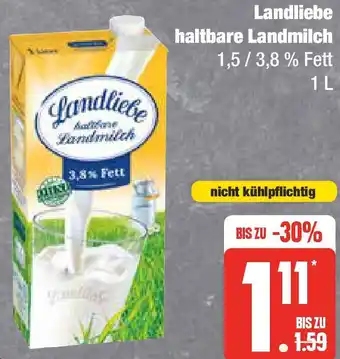 Edeka Landliebe haltbare Landmilch Angebot