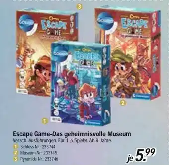 Rofu Kinderland Escape Game-das Geheimnisvolle Museum Angebot