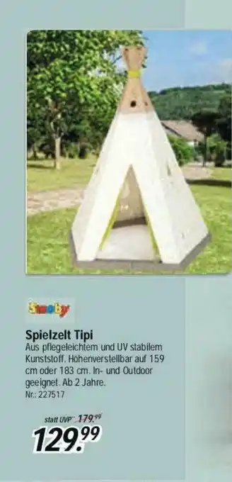 Rofu Kinderland Spielzeit Tipi Smoby Angebot