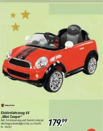 Rofu Kinderland Elektrofahrzeug 6v „mini Cooper “ Angebot