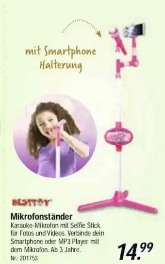 Rofu Kinderland Besttoy Mikrofonständer Angebot