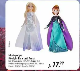 Rofu Kinderland Modepuppe Königin Elsa Und Anna Angebot