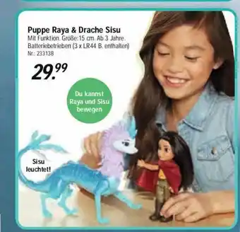 Rofu Kinderland Puppe Raya & Drache Sisu Angebot