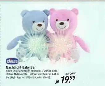 Rofu Kinderland Chicco Nachtlicht Baby Bär Angebot