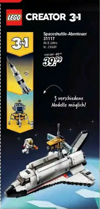 Rofu Kinderland Lego Creator Spaceshuttle-abenteuer 31117 Angebot