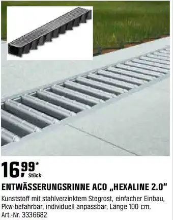 OBI Entwässerungsrinne aco „hexaline 2.0" Angebot