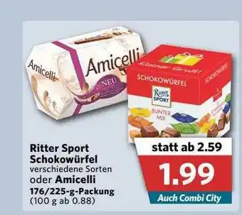 Combi Ritter Sport Schokowürfel Oder Amicelli Angebot