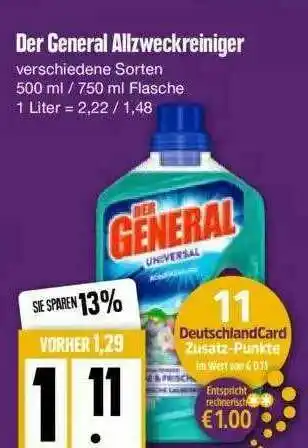 Edeka Der General Allzweckreiniger Angebot