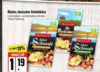 Edeka Rücker, Deutscher Schnittkäse Angebot