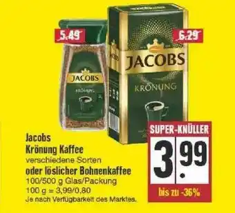 Edeka Jacobs Krönung Kaffee Oder Löslicher Bohnenkaffee Angebot