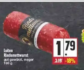 Edeka Luiten Rindsmettwurst Angebot