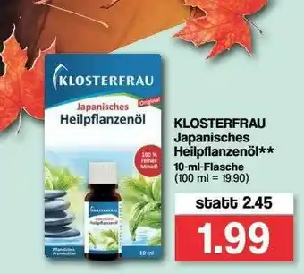 Famila Nord Ost Klosterfrau Japanisches Heilpflanzenöl Angebot