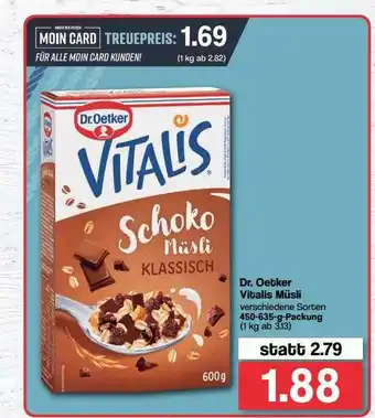 Famila Nord Ost Dr. Oetker Vitalis Müsli Angebot