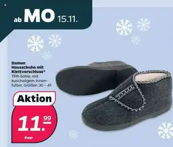 NETTO Damen Hausschuhe Mit Klettverschluss Angebot