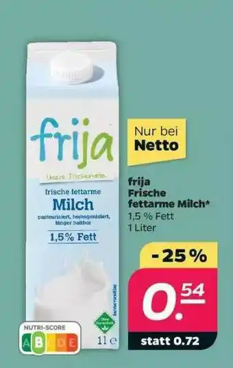 NETTO Frija Frische Fettarme Milch Angebot