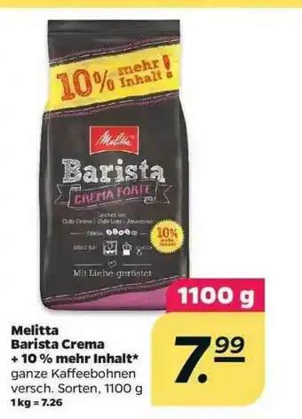 NETTO Melitta Barista Crema + 10% Mehr Inhalt Angebot