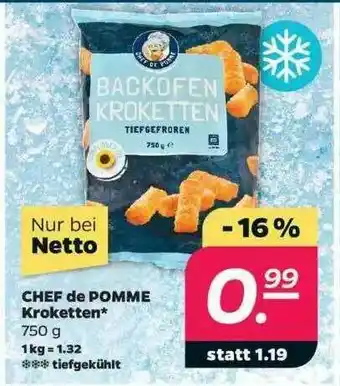 NETTO Chef De Pomme Kroketten Angebot