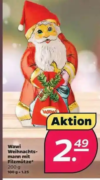 NETTO Wawi Weihnachtsmann Mit Filzmütze Angebot