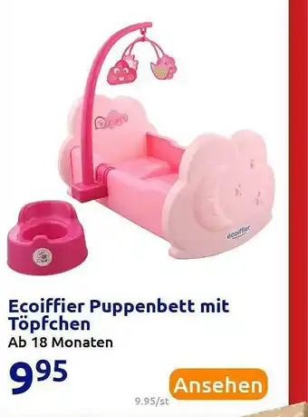 Action Ecoiffier Puppenbett Mit Töpfchen Angebot