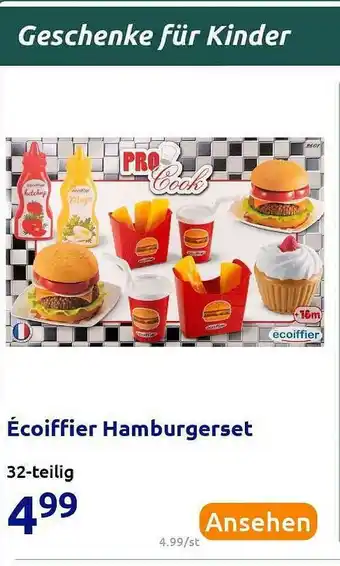 Action écoiffier Hamburgerset Angebot