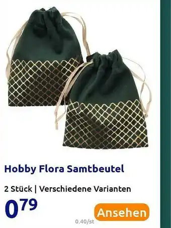 Action Hobby Flora Samtbeutel Angebot