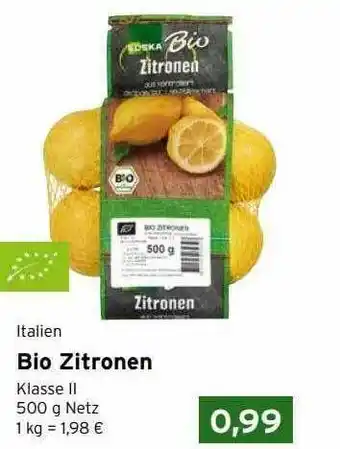 CAP Markt Italien Bio Zitronen Angebot