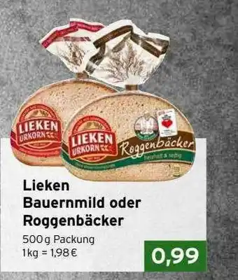 CAP Markt Lieken Bauernmild Oder Roggebäcker Angebot