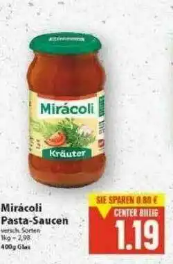 E-Center Mirácoli Pasta-saucen Angebot