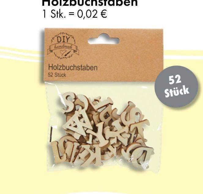 Diy handmade holzbuchstaben Angebot bei TEDi