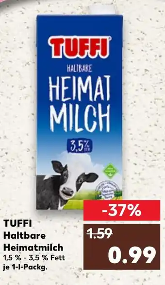 Kaufland TUFFI Haltbare Heimatmilch Angebot