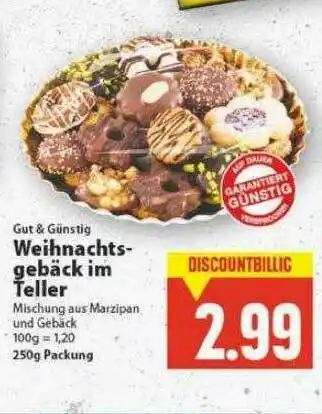 E-Center Gut & Günstig Weihnachtsgebäck Im Teller Angebot