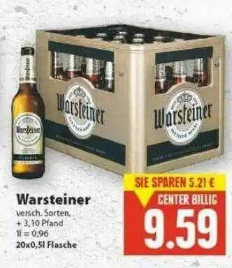 E-Center Warsteiner Angebot